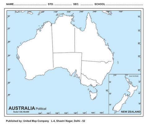 Outline Political Map Of Australia Images And Photos Finder