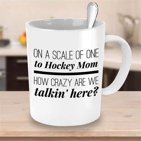 hockey mom mug crazy hockey mom scale cool ts for etsy