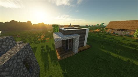 Small Acacia Wood Modern House Minecraft Map