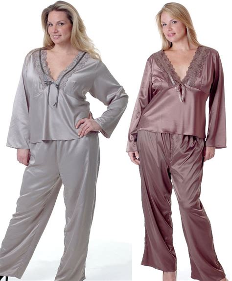Plus Size Satin Pajamas