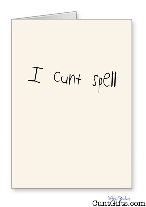 I Cunt Spell Greetings Card Cunt Ts