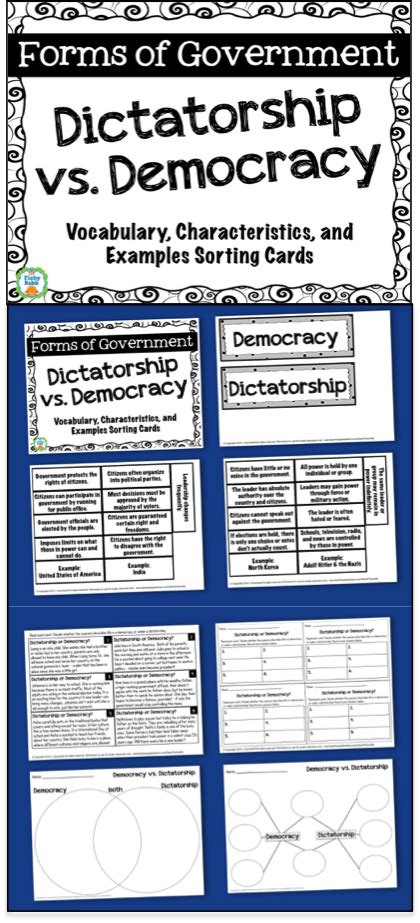 Dictatorship Vs Democracy Democracy Lesson Plans Democracy Lesson