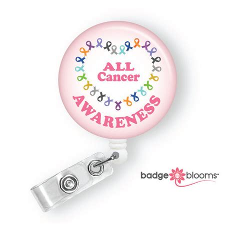 All Cancer Awareness Badge Reel Oncology Nurse Badge Holder Etsy