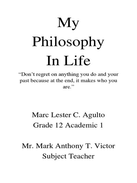 My Philosophy In Life Pdf Happiness God