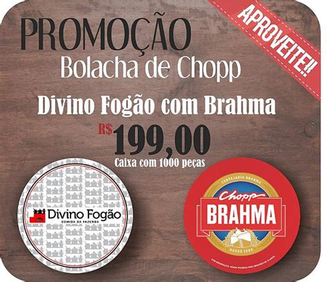 Nova Bolacha De Chopp Brahma X Divino Fogão Bolacha De Chopp Sp Sua