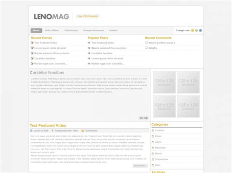 Plantillas HTML Gratis Para Descargar Lenomag Plantillas HTML Gratuitas