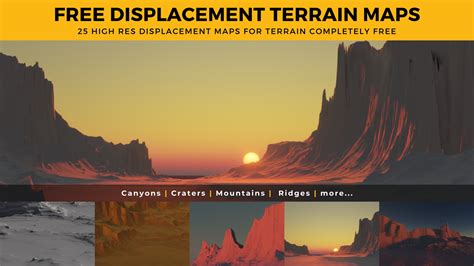 Artstation 25 Free Displacement Maps For Terrain Resources