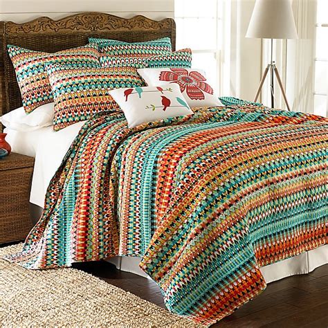 Levtex Home Homethreads Corona 3 Piece Reversible Quilt Set Bed Bath
