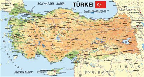 Türkiye Haritası Üzerinde Dağlar