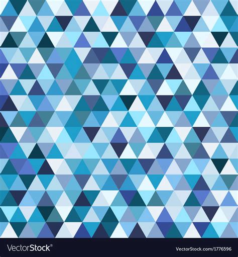 Geometric Mosaic Pattern From Blue Triangle Vector Image
