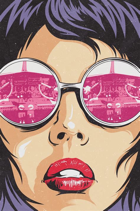 Print Design Girl With Sunglasses On Behance Pop Art Drawing Girl With Sunglasses Pop Art