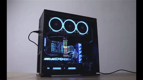 Create An Entry Level Split Water Cooled Computer With A Black And Blue