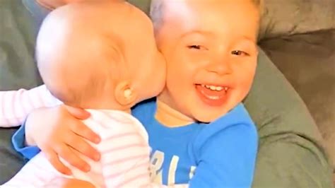 Amazing Siblings With Funny Baby Try Not To Laugh Cute