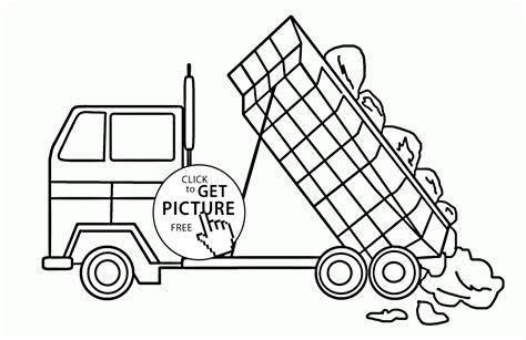 Dump Truck Tonka Coloring Page For Kids Transportation Coloring Pages
