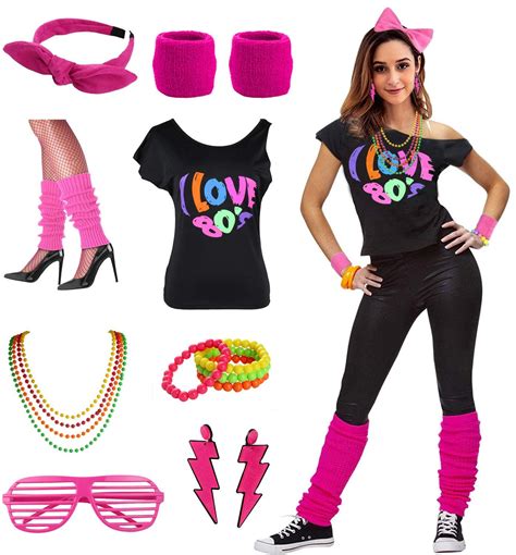 Womens I Love The 80s Disco 80s Costume Outfit Accessories 80s Party Outfits 80s Costume