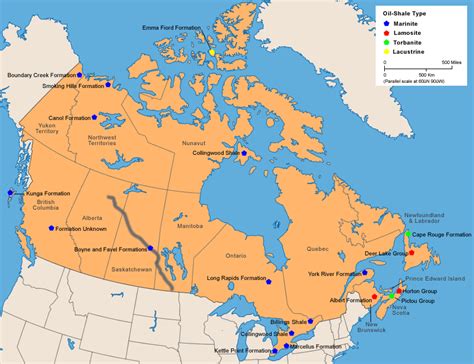 Canada Oil Shale Deposits Map Geology And Resources