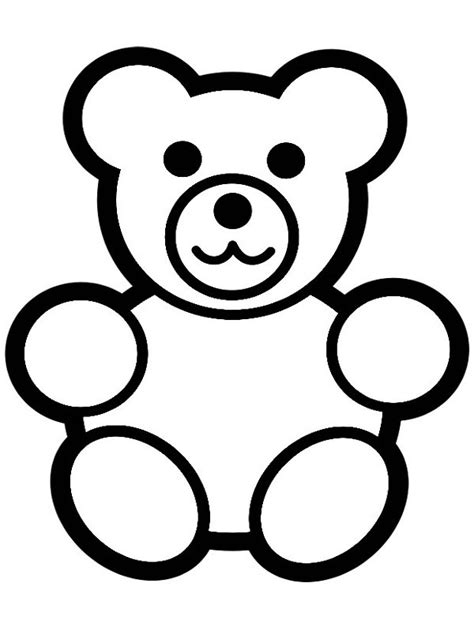 Coloriage Peluche Ours dessin gratuit à imprimer