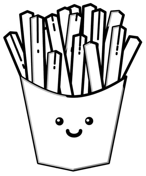 French Fries Coloring Page Dibujos De Papas Fritas Pa Vrogue Co