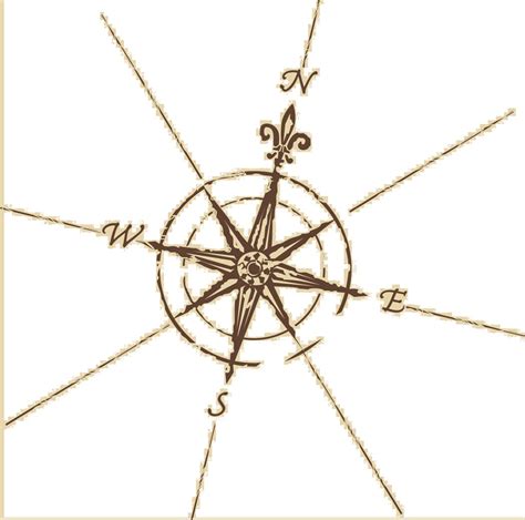 Old Map Compass Rose Clipart Best