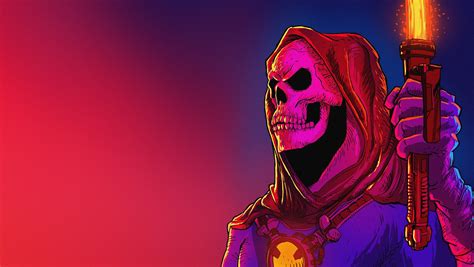 Colorful Skeletor Artwork Masters Of The Universe He Man And The