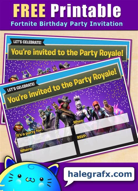 Beautiful invitations anyone can create. 16 Free Fortnite Party Printables