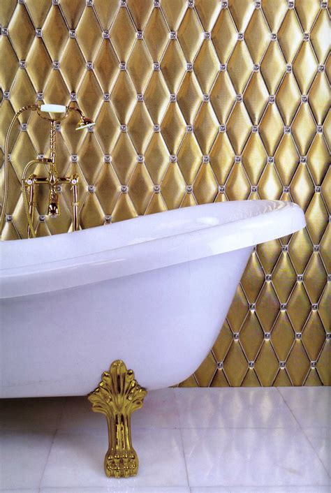 Design Trends Style With Tiles Gold Bathroom Gold Tile Bathroom