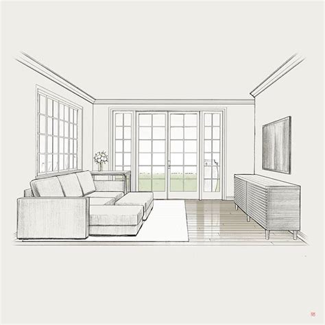 Living room sketch #interiorsketch #interiorillustration #interior #
