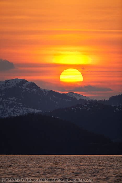 Sunset Over The Chugach Mountains