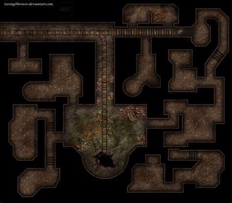 Clean Mine Dungeon Battlemap For Dnd Roll By Savingthrower On Deviantart Dungeon Maps