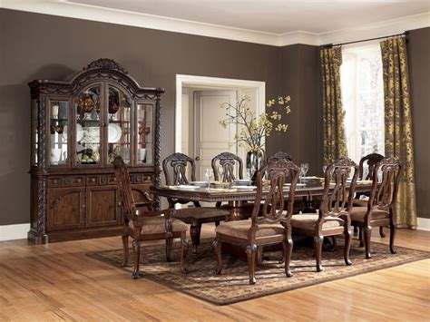 Ashley North Shore Formal Dining Collection Brown Dining Room Set 7