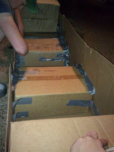 4 our team's boat consisted of layers of cardboard boxes. The Diabetic Camper: Building a two man boat out of duct ...