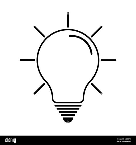Light Bulb Icon Isolated On White Background Stock Vector Image And Art