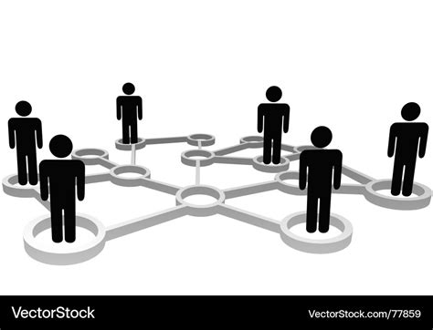 Connected People Royalty Free Vector Image Vectorstock