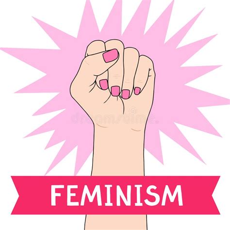 Symbole Du Féminisme Poing De Combat Dune Femme Illustration De Vecteur Illustration Du