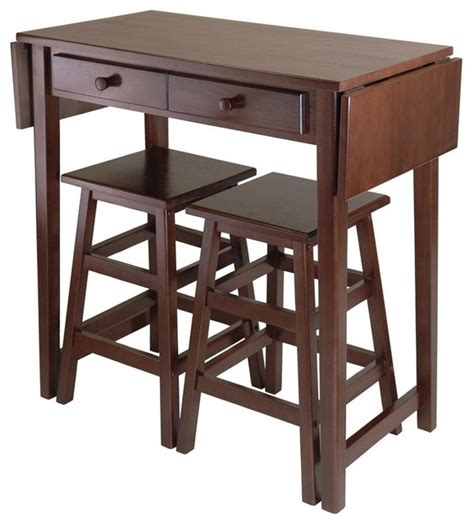 Unlike a breakfast table, which usually seats four or more in the kitchen, a bistro table set is very petite and is only meant to hold two or three. Mercer 3-Pc Island Table Set - Transitional - Indoor Pub ...