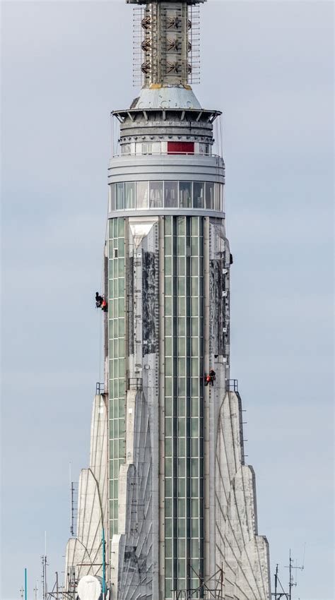 The Empire State Buildings Art Deco Spire Gets Restored Core77
