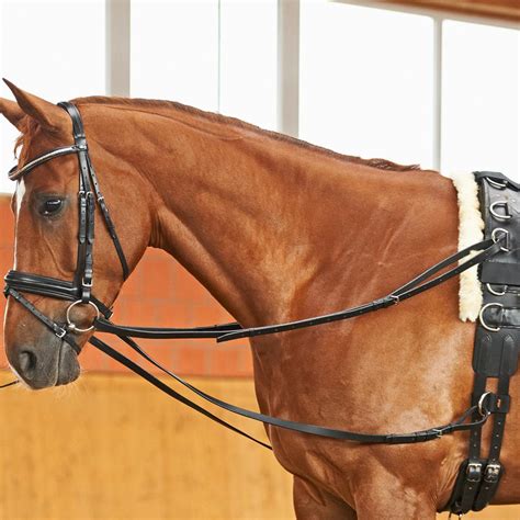 Adjustable High Quality Leather Running Reins Laufferzügel