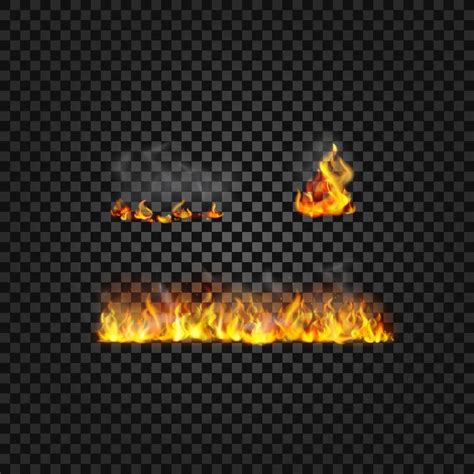 Realistic Fire Animation Sprites Flames Vector Set 3015661 Vector Art