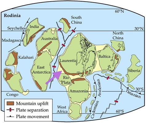 Breakup And Dispersal Of The Rodinia Supercontinent In A 750 Ma