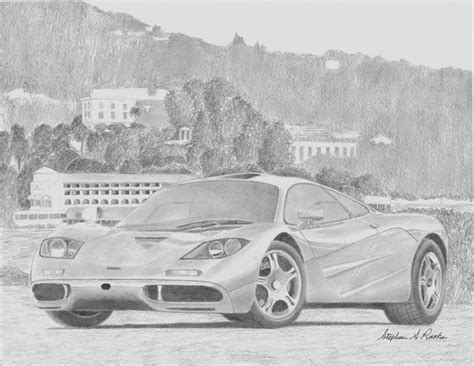 I think this drawing turned out quite. McLaren F1 SPORTS CAR ART PRINT Drawing by Stephen Rooks