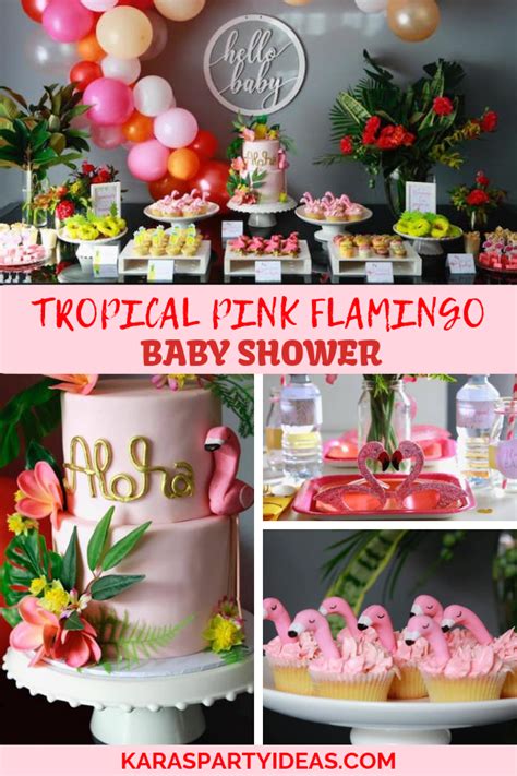 Karas Party Ideas Tropical Pink Flamingo Baby Shower Karas Party Ideas