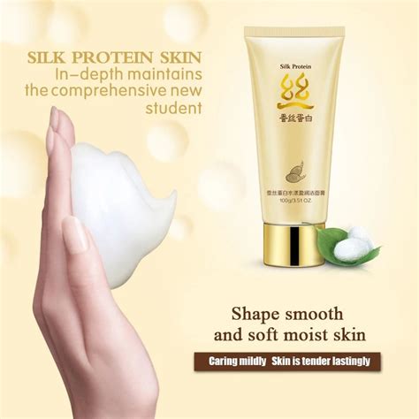 Bioaqua Brand Silk Protein Deep Pore Cleansing Cream Milk Facial Face Cleaner Acne Remover Hydra