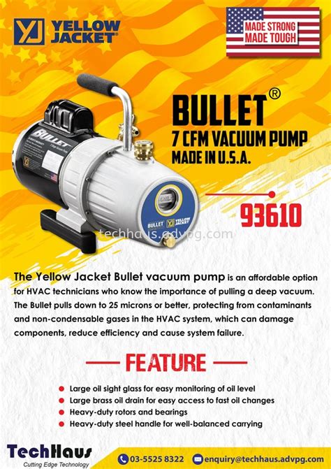 Yellow Jacket Bullet ® 7 Cfm Vacuum Pump Nov 16 2020 Selangor