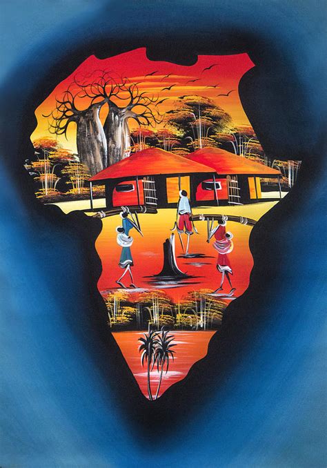 African Art Paintings On Canvas Lapteva Expressionism Viktoria