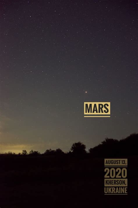 Mars On August Sky 2020 Kherson Ukraine Kherson Sky Galaxy