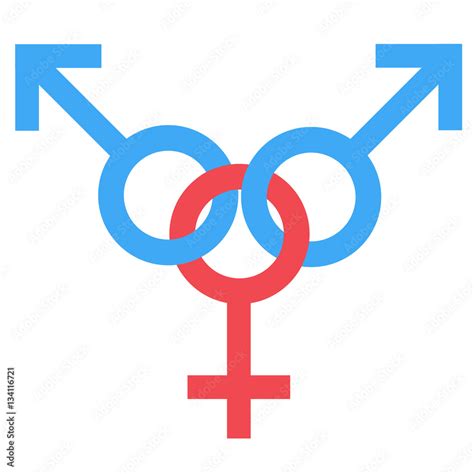 sex gangbang symbol gender man and woman connected symbol male and female abstract symbol