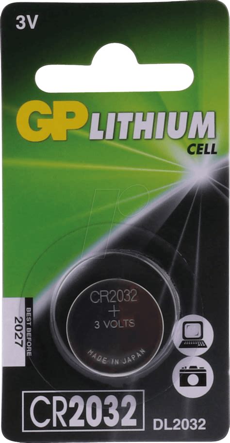 Cr 2032 Gp Lithium Battery 3 V 210 Mah 200x32 Mm At Reichelt