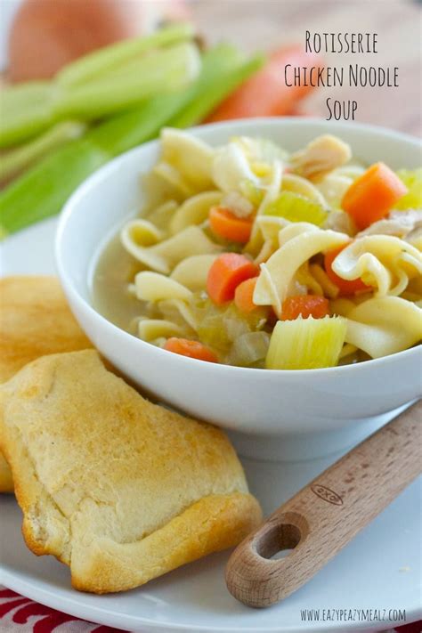 This noodle dish is made from healthy noodles from costco which is a yam flour based noodle. Rotisserie Chicken Noodle Soup | Recipe | Rotisserie chicken, Costco rotisserie chicken, Chicken ...