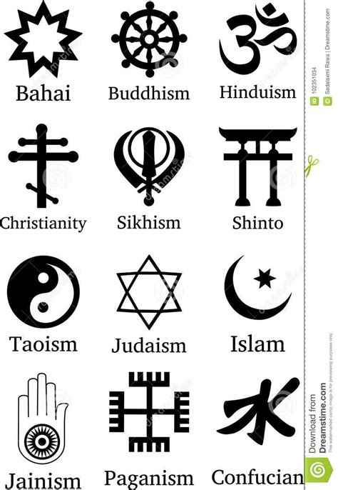 World Religion Symbols Stock Photo Illustration Of Illustrations