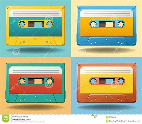 Cassettes Stock Vector Illustration Of Icon Pattern 55799808